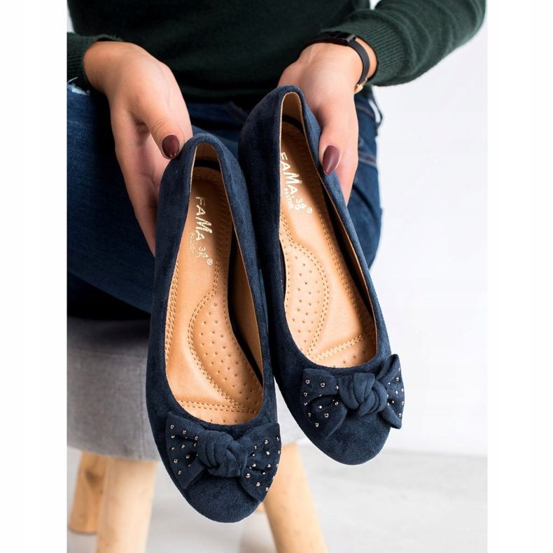 Fama Keilballerina marineblau 1