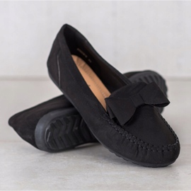 Fama Slipper mit Schleife schwarz 1