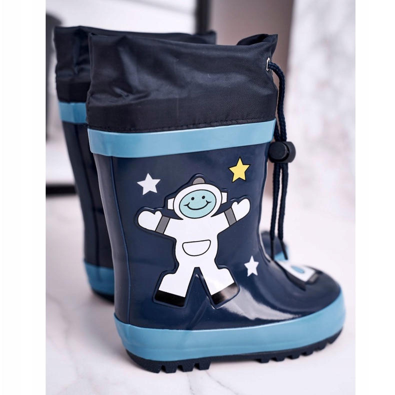 Apawwa Kosmonaut Mordeso Marineblaue Galoschen weiß 2