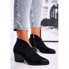 Vinceza Damenstiefel mit einem Schnitt Schwarz Beste Wahl 1