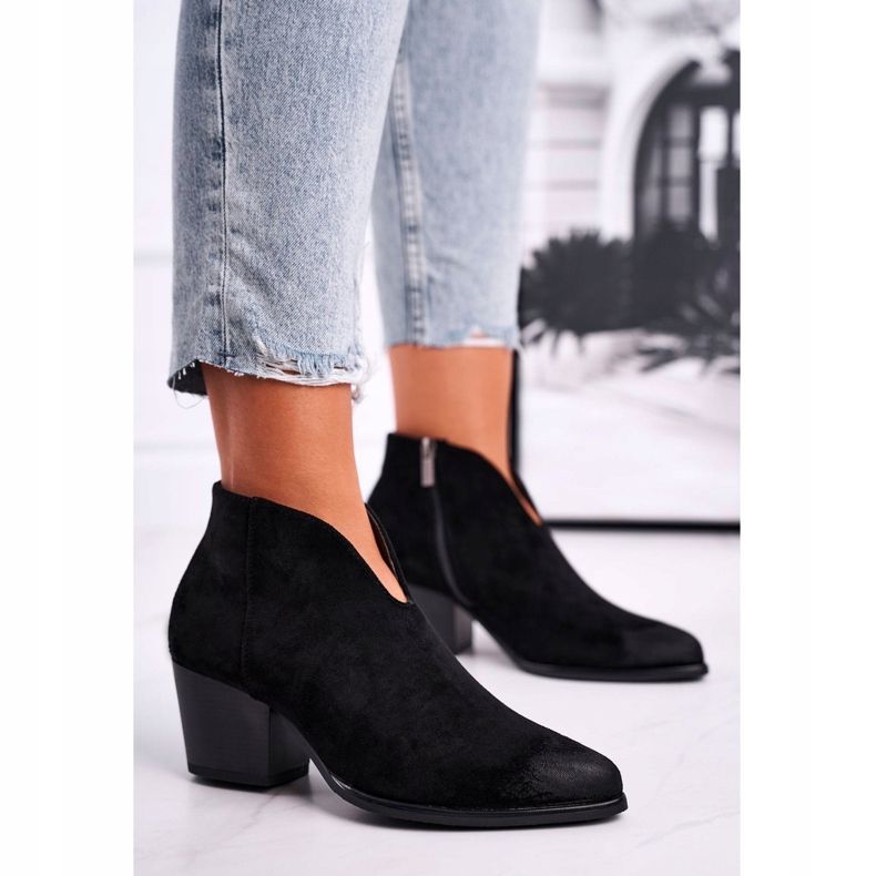 Vinceza Damenstiefel mit einem Schnitt Schwarz Beste Wahl 1