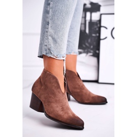 Vinceza Beste Wahl Damenstiefeletten mit Schnitt braun 1