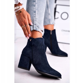 Vinceza Damen Stiefel Warm Eco Suede Navy Blue So Good marineblau 1