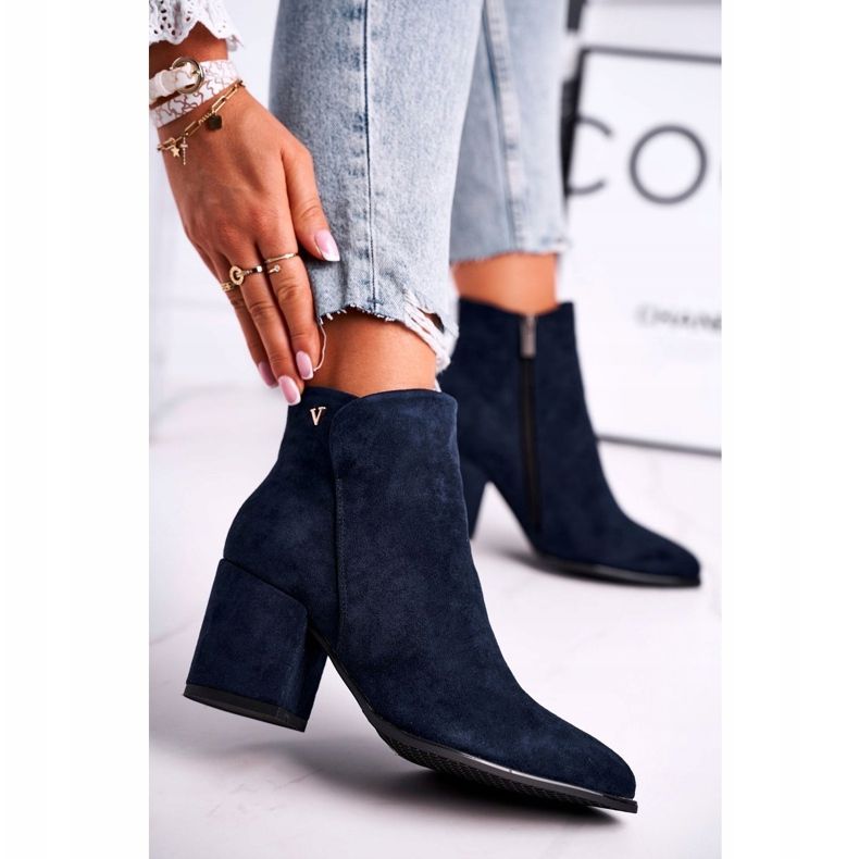 Vinceza Damen Stiefel Warm Eco Suede Navy Blue So Good marineblau 1