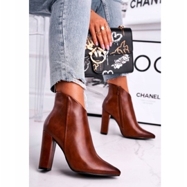 Marquiiz Damenstiefel mit hohem Absatz Camel Rise Up braun 1