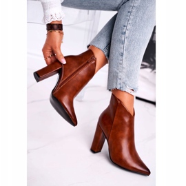 Marquiiz Damenstiefel mit hohem Absatz Camel Rise Up braun 2