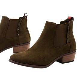 Khaki flache Stiefeletten Nilanda isolierte Stiefel braun 1