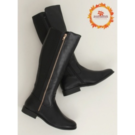 ZW10 Schwarze schwarze Damenstiefel 1