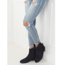 Schwarze Stiefel im Boho-Stil, schwarz 688-A99 Schwarz 1