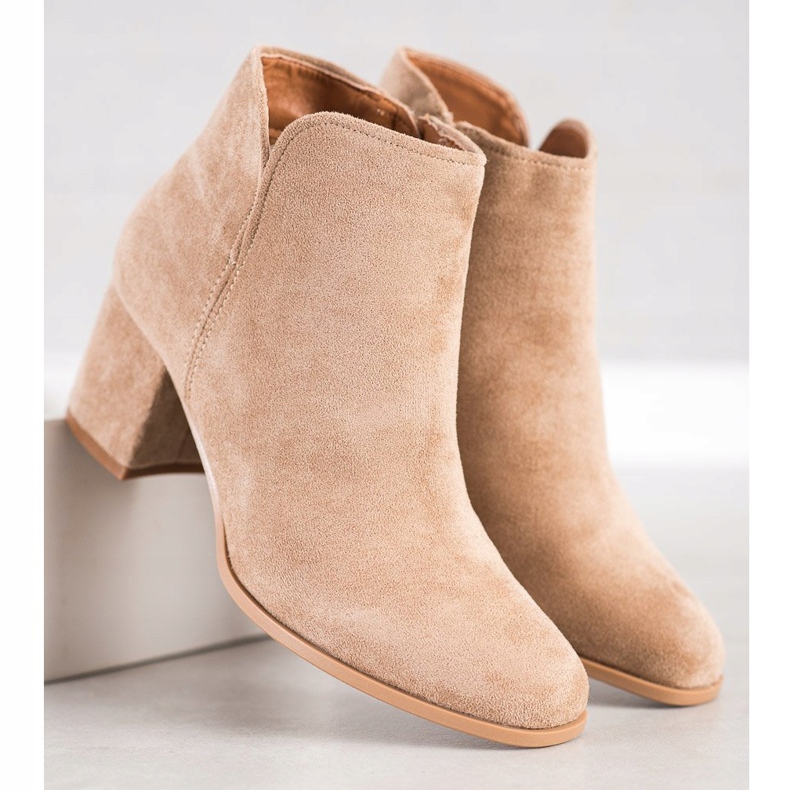 Bella Paris Stylische Stiefel mit hohen Absätzen beige 2