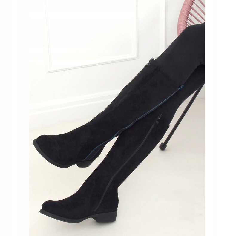 Damen Reitstiefel schwarz 7962-PG Schwarz 1