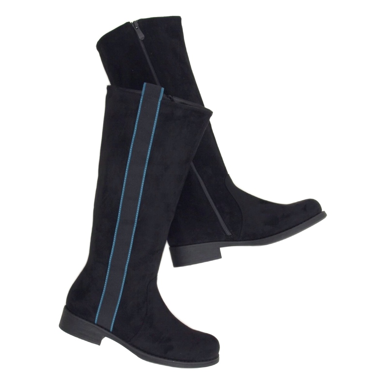 Damen Reitstiefel schwarz 7962-PG Schwarz 2