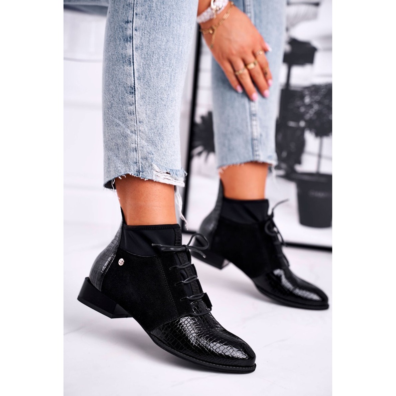 Damenstiefel Leder Maciejka Schwarz 04744-20 1