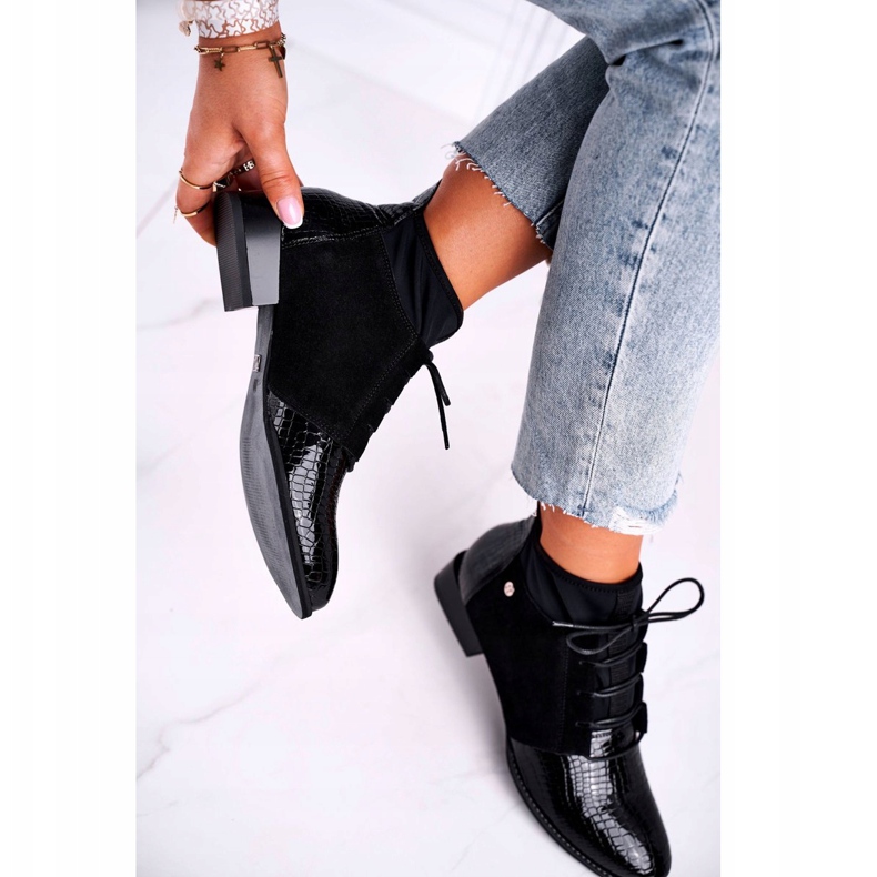 Damenstiefel Leder Maciejka Schwarz 04744-20 2