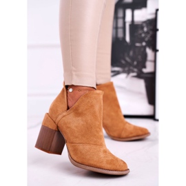 MSMG Damenstiefel mit Absatz Camel Cut Meliori braun 1