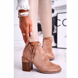 MSMG Stiefel für Damen mit Absatz in Khaki Meliori Dream 2