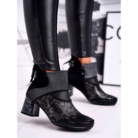 Warme Lederstiefel für Damen Maciejka Marineblau 03790-20 1