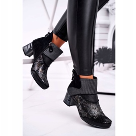 Warme Lederstiefel für Damen Maciejka Marineblau 03790-20 2