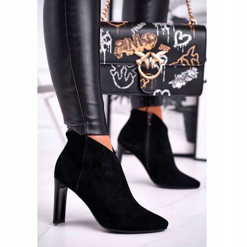 Damenstiefel auf hohem Absatz Laura Messi Schwarz 2200 1