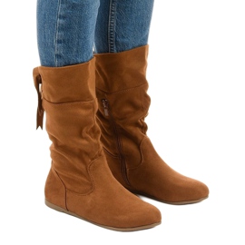 Camel Wildlederstiefel für Damen Russell Boots braun 1