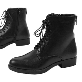 Schwarze Arbeitsstiefel für Damen A8316 1