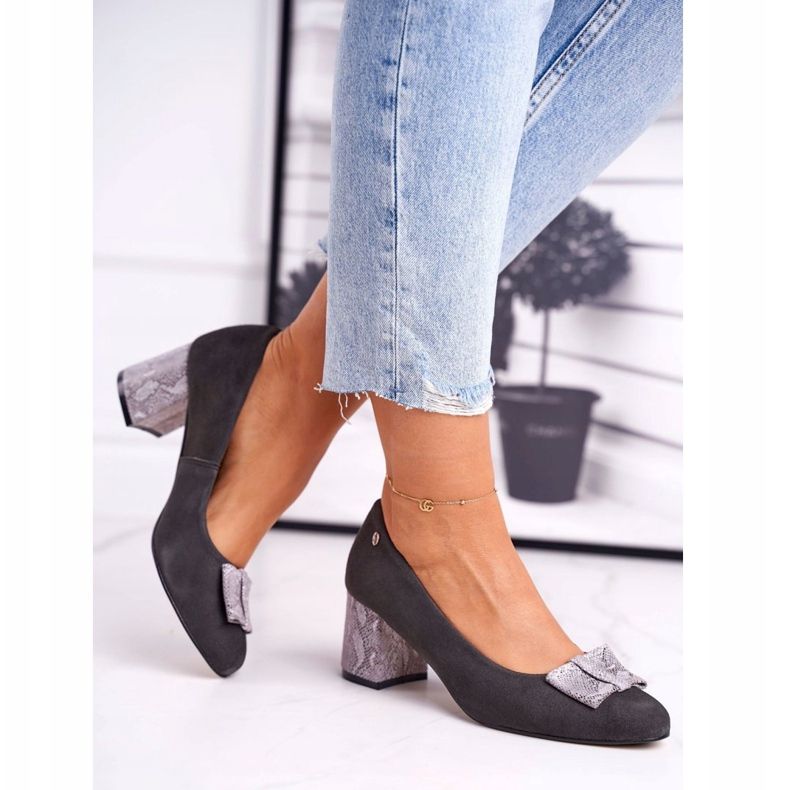 Damen Pumps Maciejka Wildleder Graphit 3356A-43 / 00-1 mehrfarbig 2