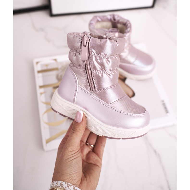 EVE Kinder-Schneestiefel mit Wolle gewärmt Rosa Cruella 2