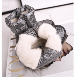 EVE Warme Schneestiefel aus Wolle für Kinder Grau Cruella 2