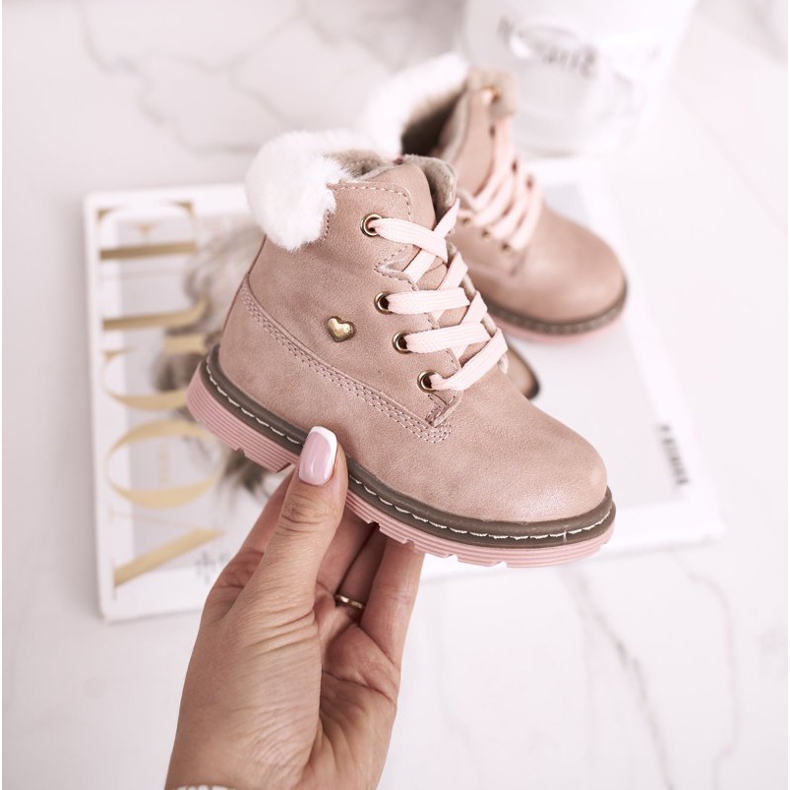 EVE Warme Trappers Stiefel für Kinder Rosa Maestro 2