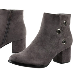 Graue Stiefel auf der Post aus Öko-Wildleder A8163-3 / A 1