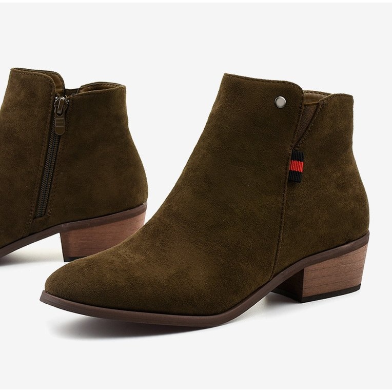 Braune flache Stiefeletten 20Y8039-6 1