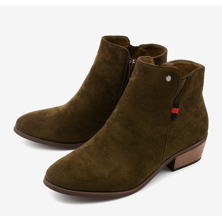 Braune flache Stiefeletten 20Y8039-6 2