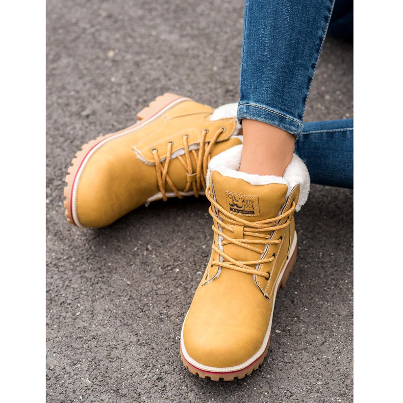 Arrigo Bello Warme Trekkingschuhe gelb 2