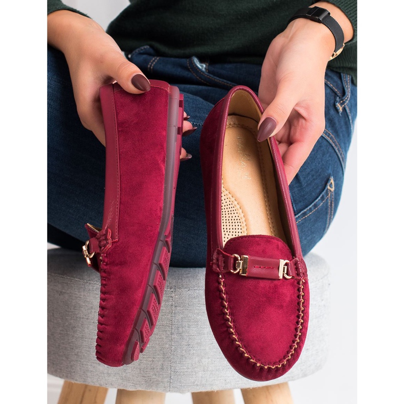 Fama Wildleder-Loafer rot 1