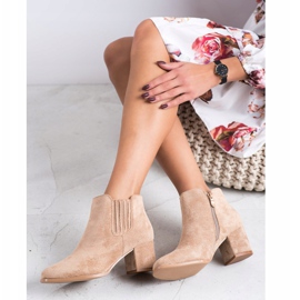 Bella Paris Kurze Stiefeletten aus Wildleder beige 1