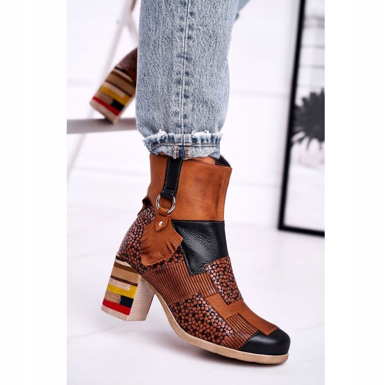 Damen Lederstiefel Maciejka Rude 04635-29 braun mehrfarbig 1