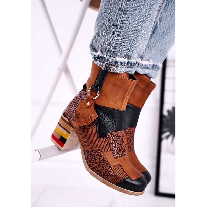 Damen Lederstiefel Maciejka Rude 04635-29 braun mehrfarbig 2