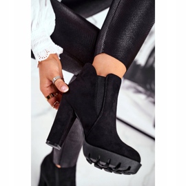 Damenstiefel Slip On A Heel Öko-Wildleder Black Berry schwarz 2