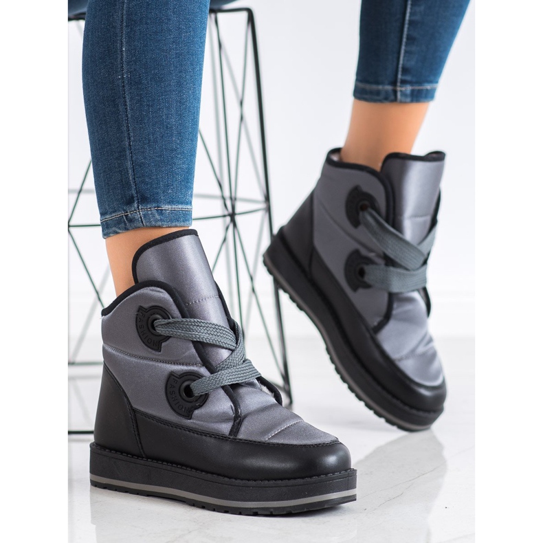 SHELOVET Modische Schneestiefel grau 1