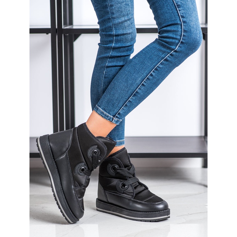 SHELOVET Modische Schneestiefel schwarz 1