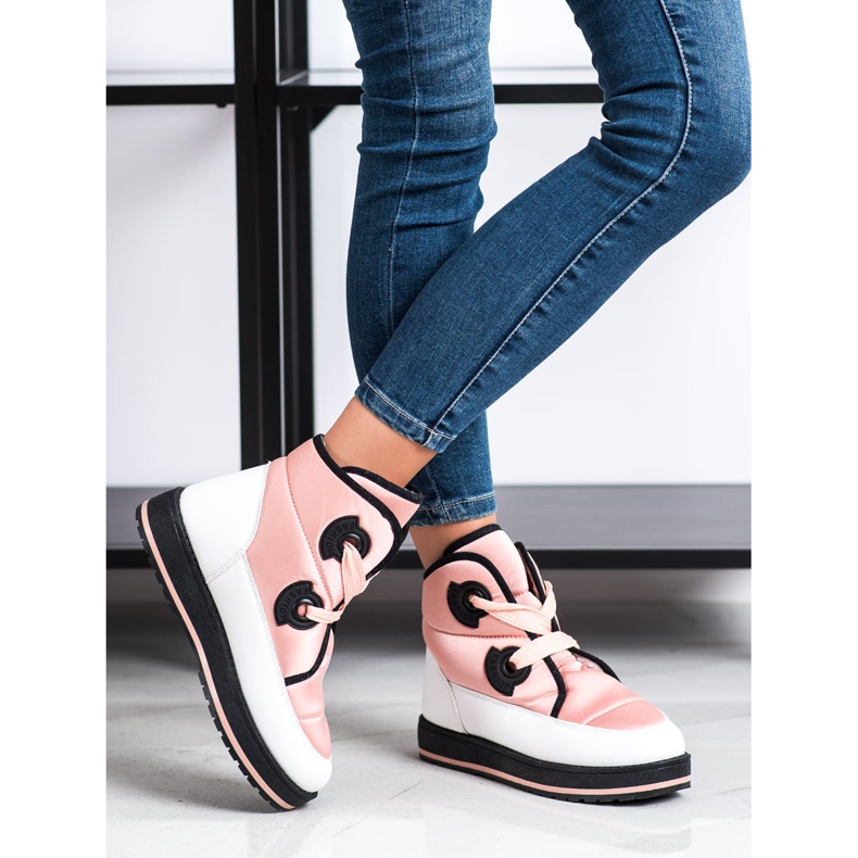 SHELOVET Modische Schneestiefel rosa 1