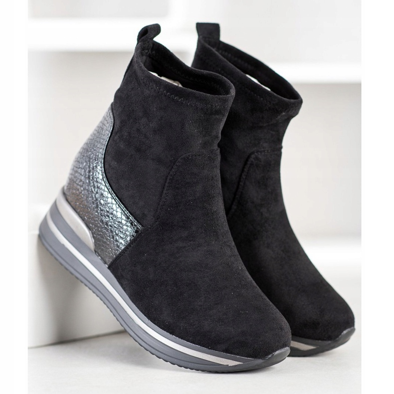 Gogo Keilstiefel schwarz 2