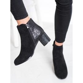 J. Star Schwarze Stiefel mit Muster 2