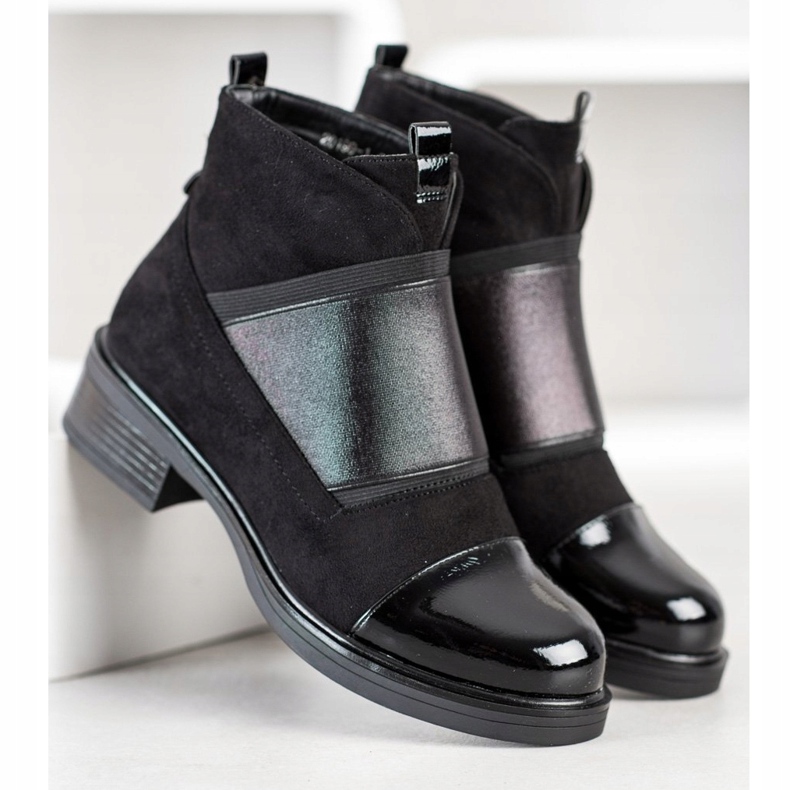 Gogo Modische Slip-On-Stiefel schwarz 1