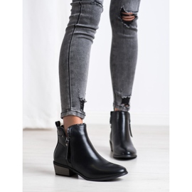 J. Star Stiefel mit dekorativem Reißverschluss schwarz 1