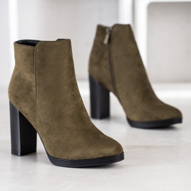 Super Me Modische Stiefel mit hohen Absätzen grün 1