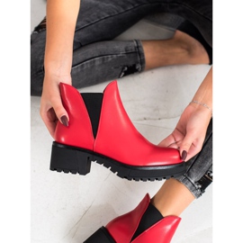 Super Mode Slip-On-Stiefel aus Öko-Leder rot 2