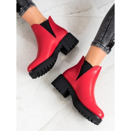 Super Mode Slip-On-Stiefel aus Öko-Leder rot 1