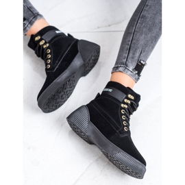 Weide Modische Stiefeletten mit Schnürung schwarz 2