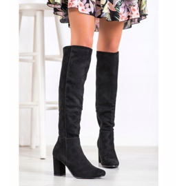 Goodin Schwarze Wildlederstiefel 1